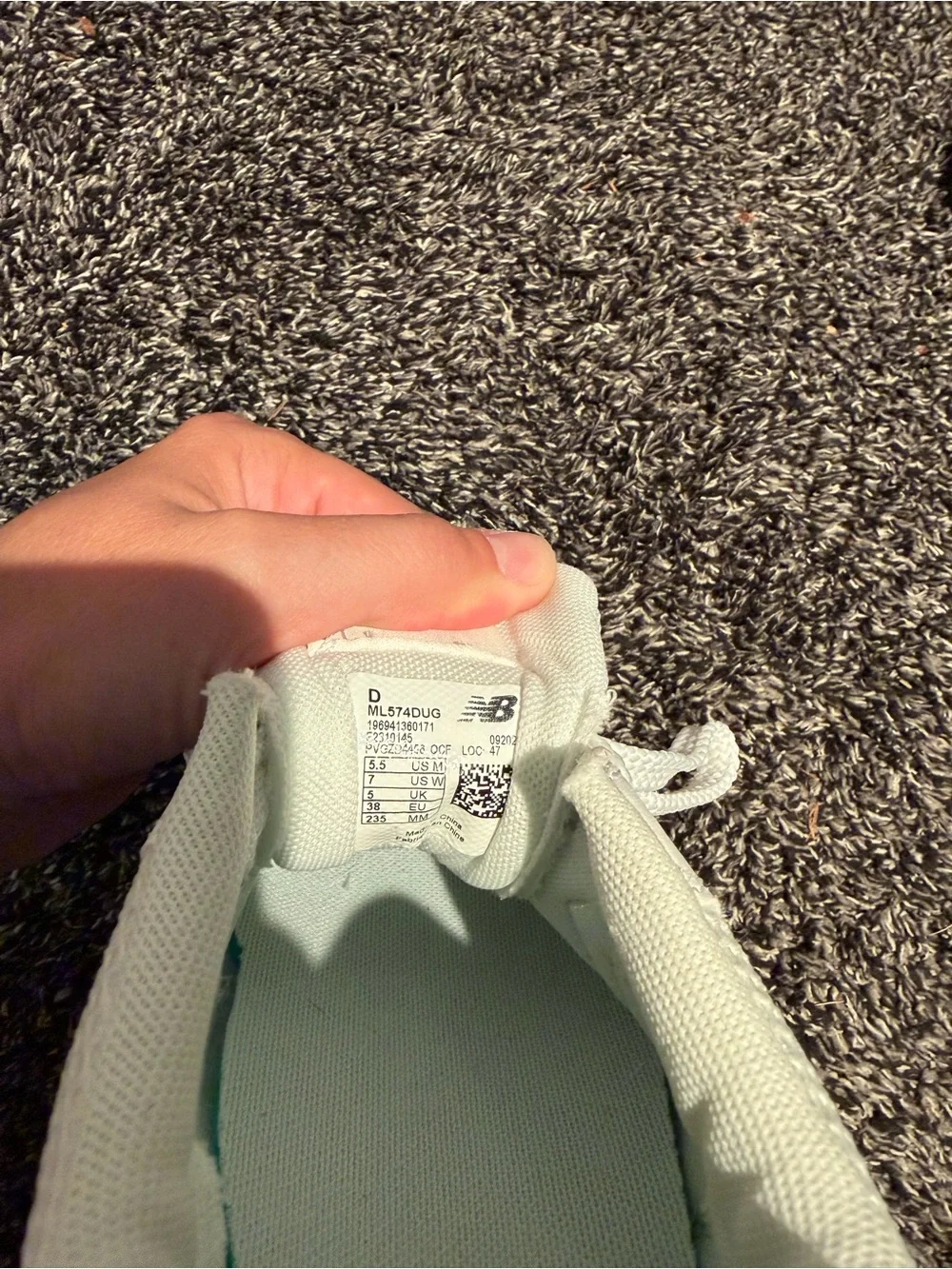 New Balance 574 Cream and Green Women's Athletic Sneaker